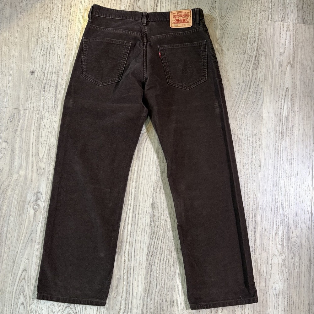 Vtg Levis 559 Corduroy Jeans Brown Relaxed Fit Straight Red Tab Y2K 32x30 HK - Picture 7 of 11